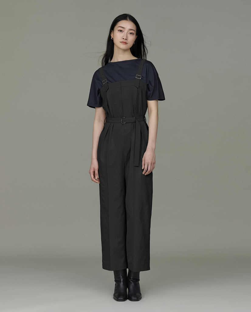 ブラックロングサロペット ファイン FINE ロングサロペット （ブルー） -ファッション通販