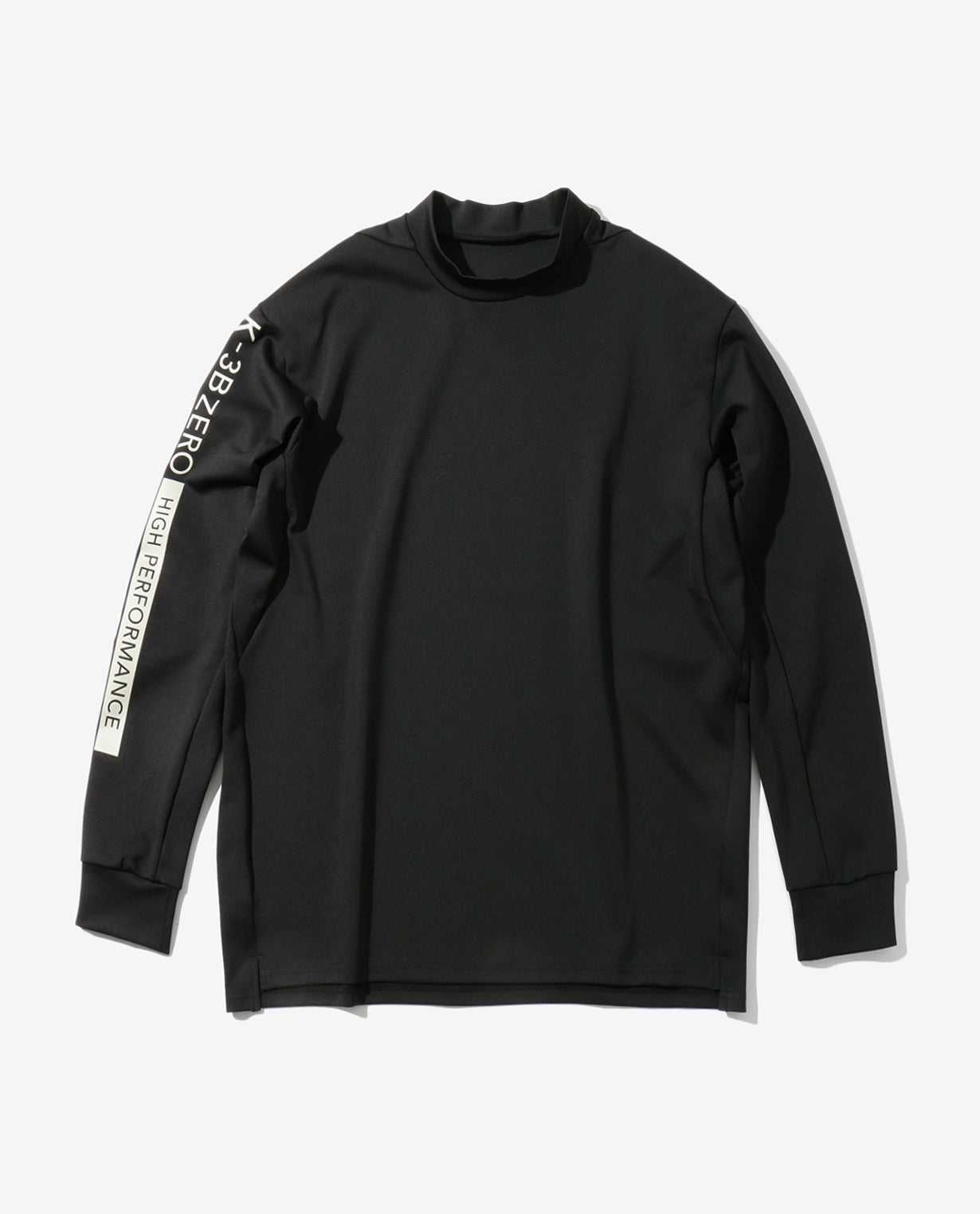 Black x Black ■0_305_DG "2D Cardboard Knit" Long Sleeve Mock Neck