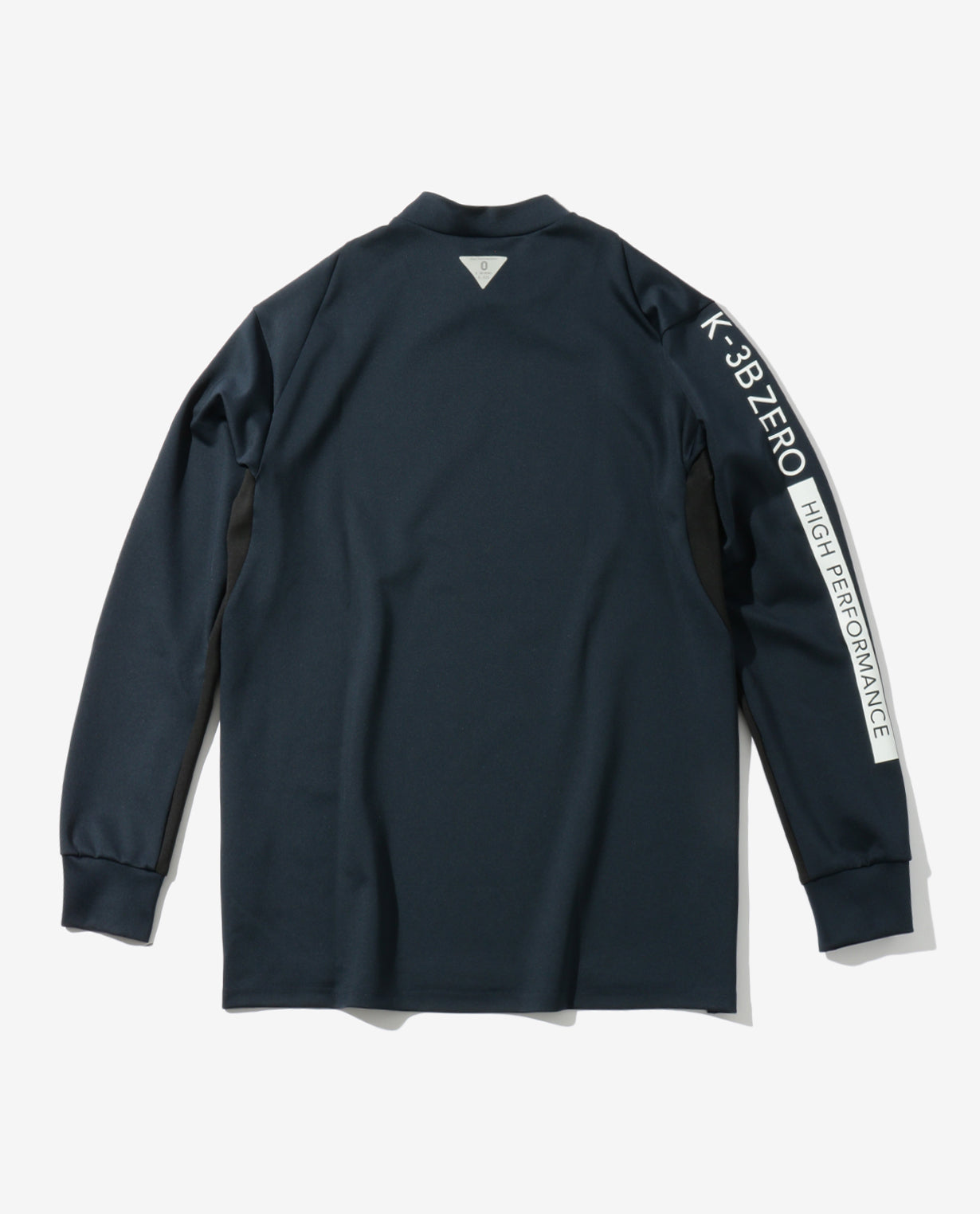 Carbon Navy x Black ■0_305_DG "2D Cardboard Knit" Long Sleeve Mock Neck
