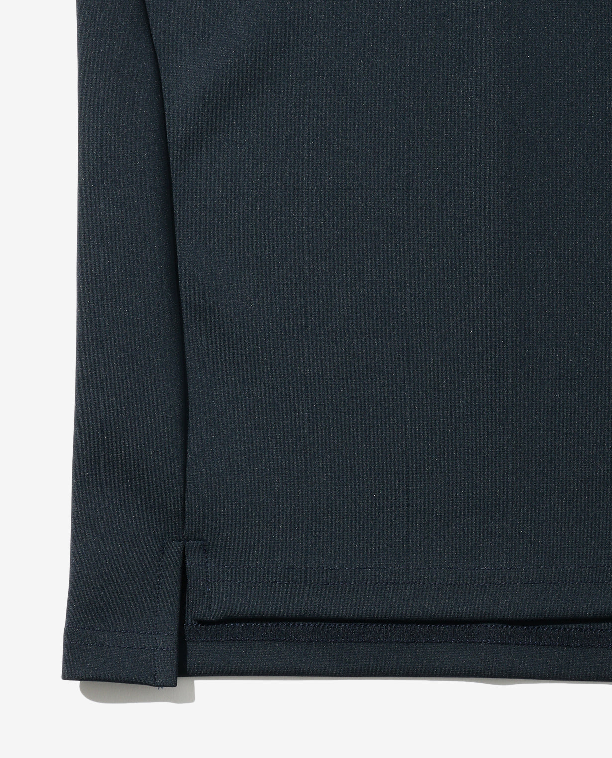 Carbon Navy x Black ■0_305_DG "2D Cardboard Knit" Long Sleeve Mock Neck