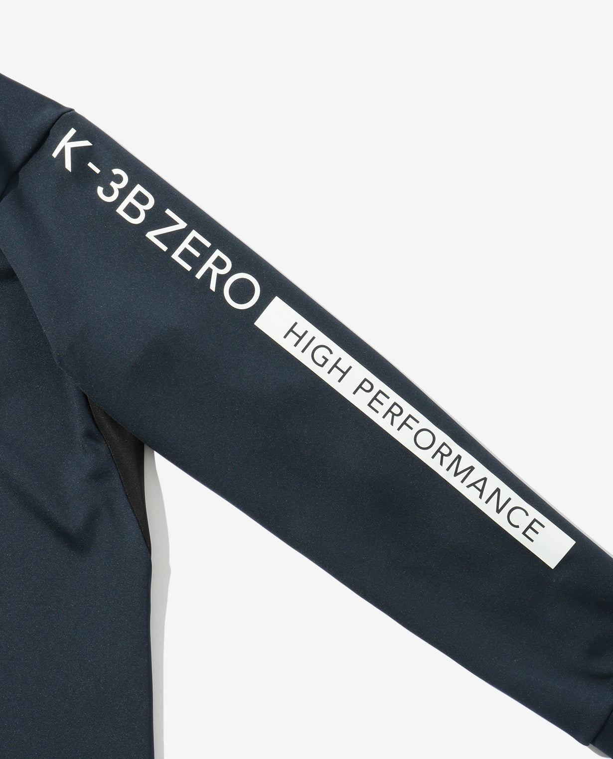 Carbon Navy x Black ■0_305_DG "2D Cardboard Knit" Long Sleeve Mock Neck