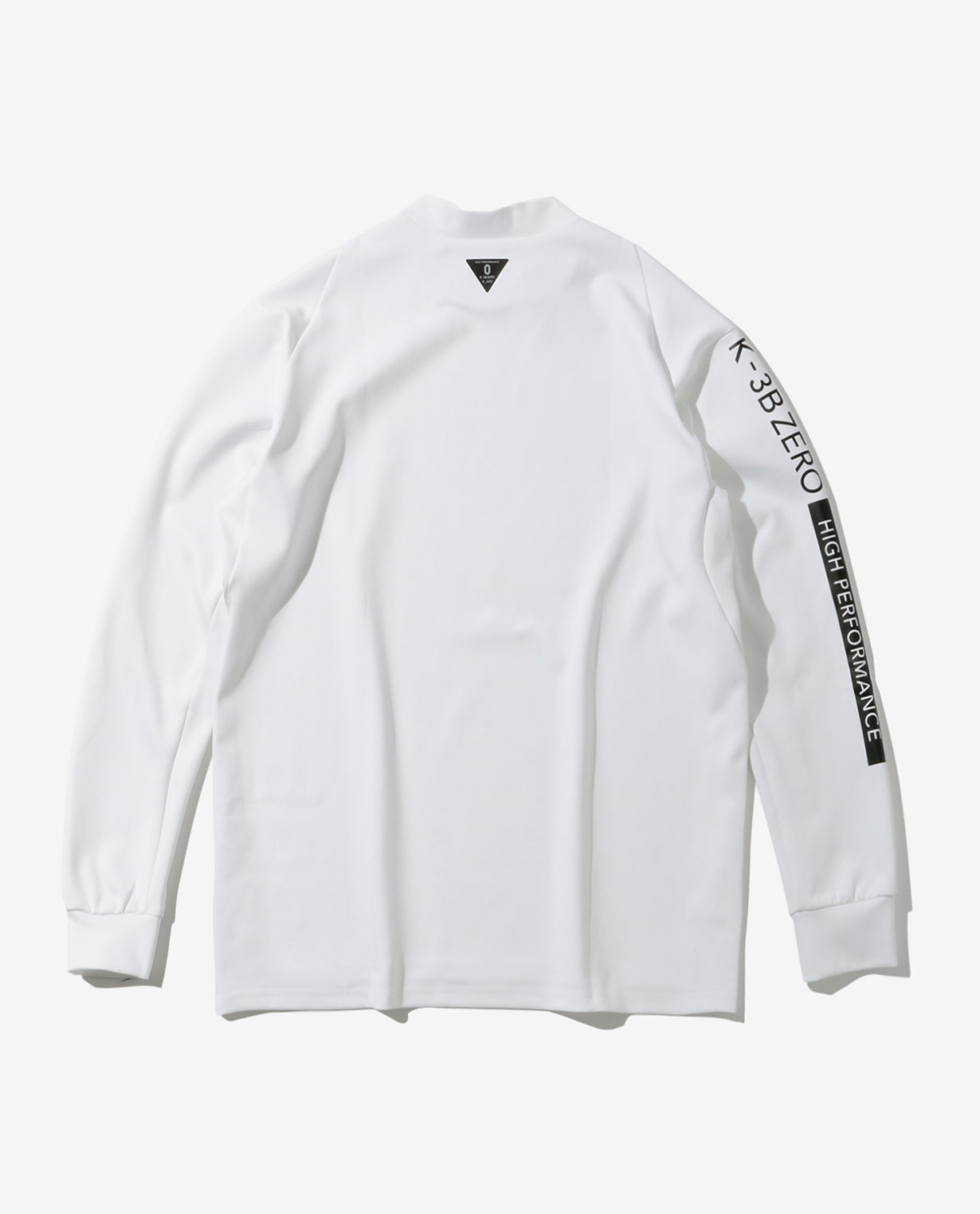 White x White ■ 0_305_DG "2D Cardboard Knit" Long Sleeve Mock Neck