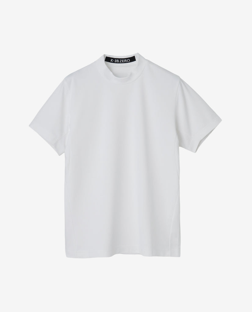 2026 かんきも展　Tシャツ　白　Mサイズ 0_365_KK 和紙糸モックネックTシャツ (スノーホワイト) – K-3B