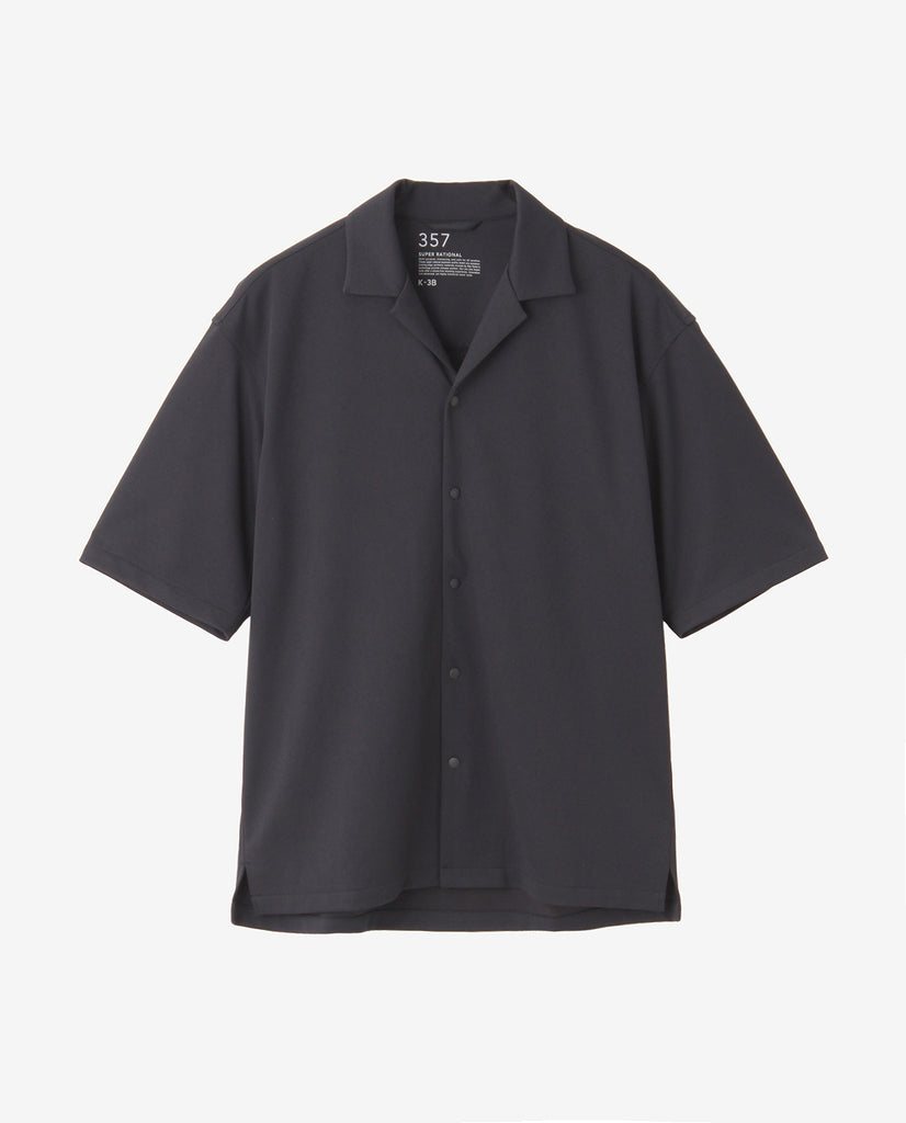 357_KK 和紙糸開襟シャツ (ブラック) – K-3B OFFICIAL SITE