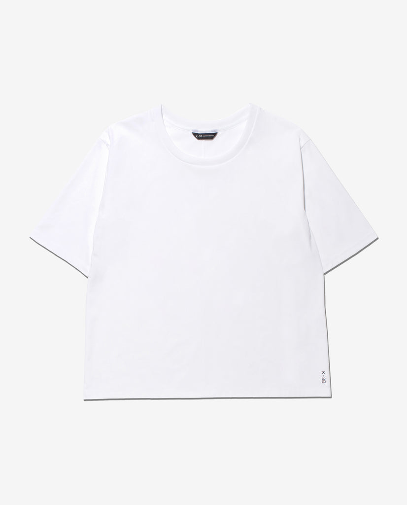 tシャツ K-3B 0313_Y 5分丈ベーシックTシャツ レディース ホワイト□0313_Y 5分丈ベーシックTシャツ – K-3B OFFICIAL SITE