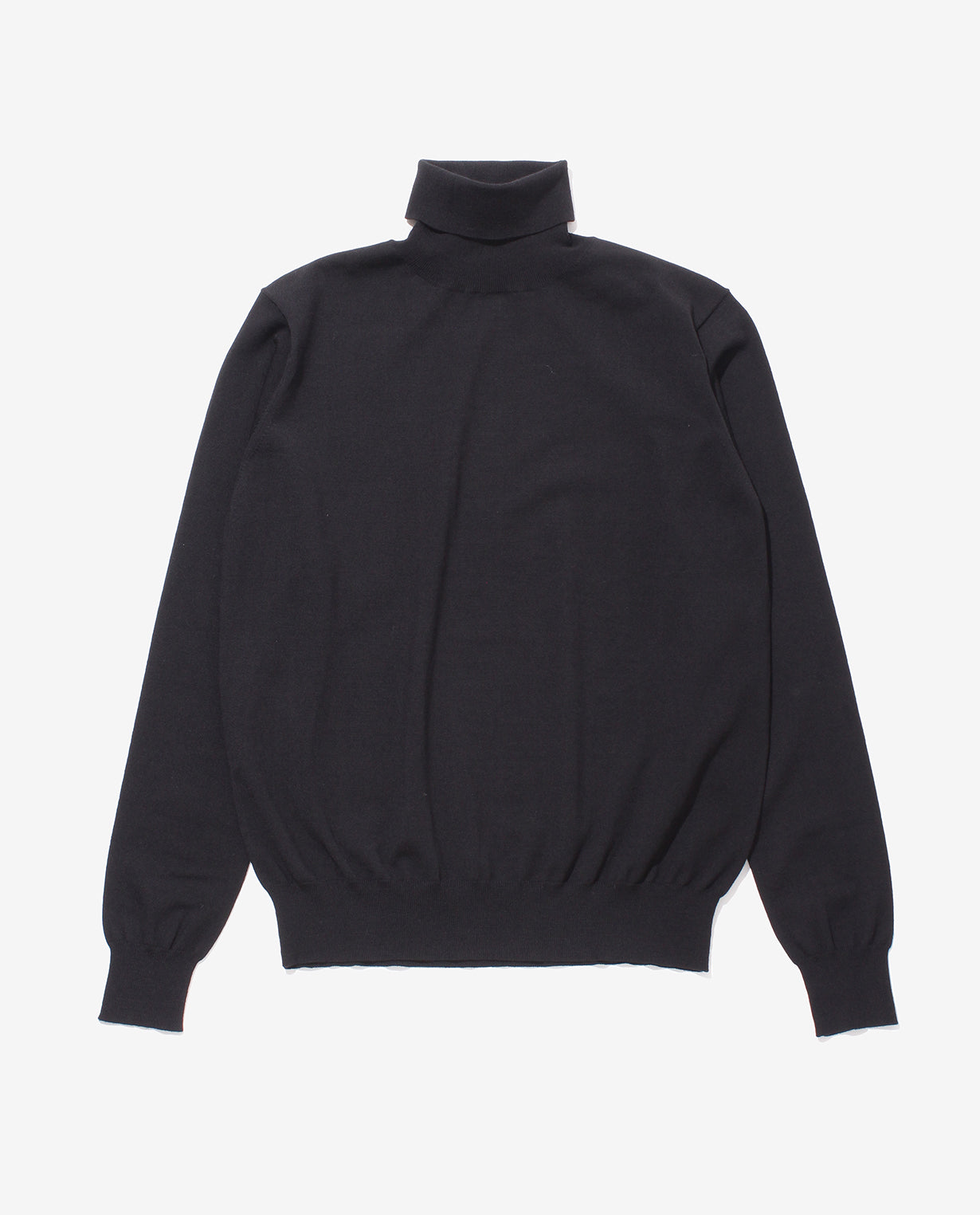 448_QX ANNUAL×K-3Bダブルネーム タートルネックセーター (ブラック)