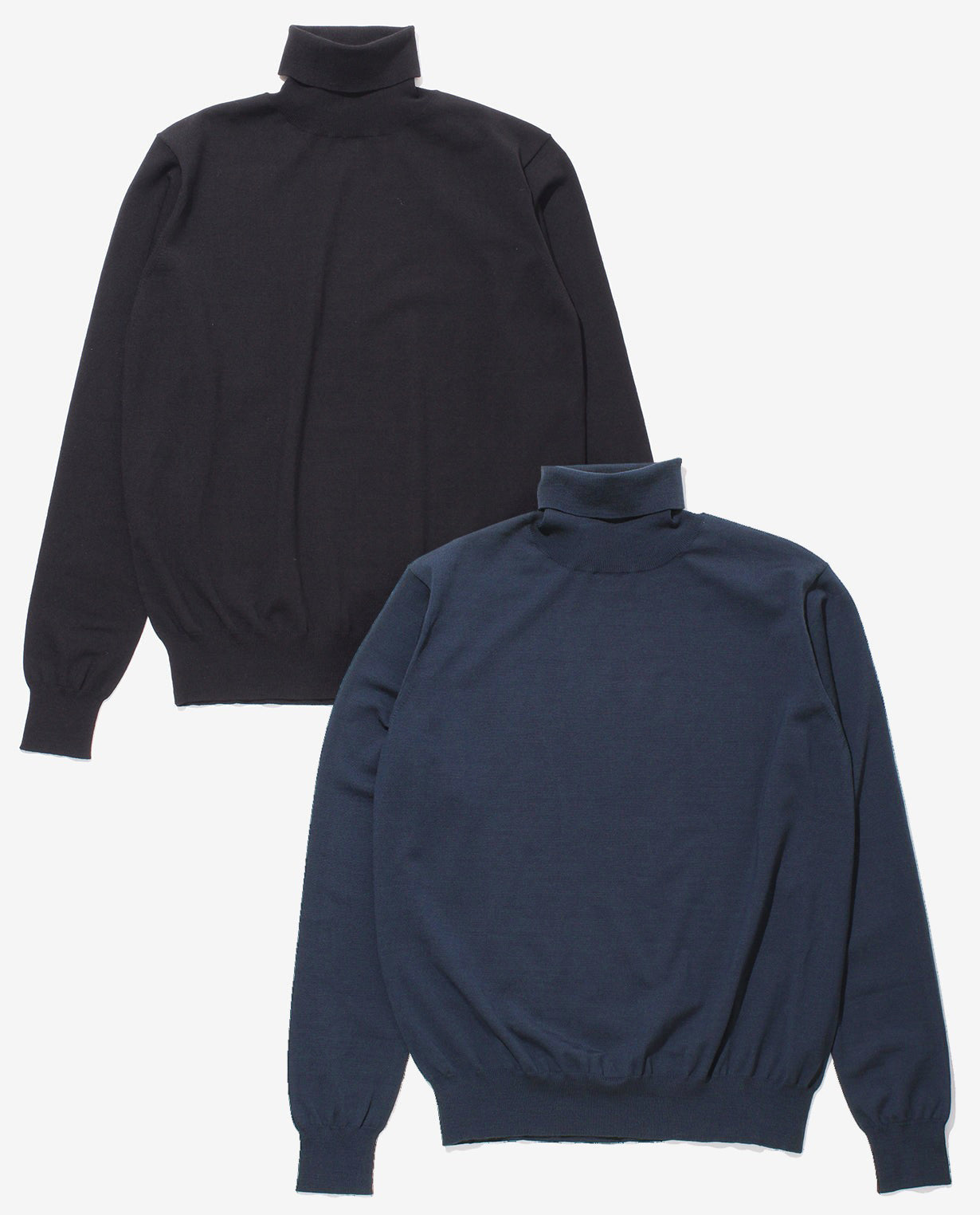 448_QX ANNUAL×K-3Bダブルネーム タートルネックセーター (ネイビー)