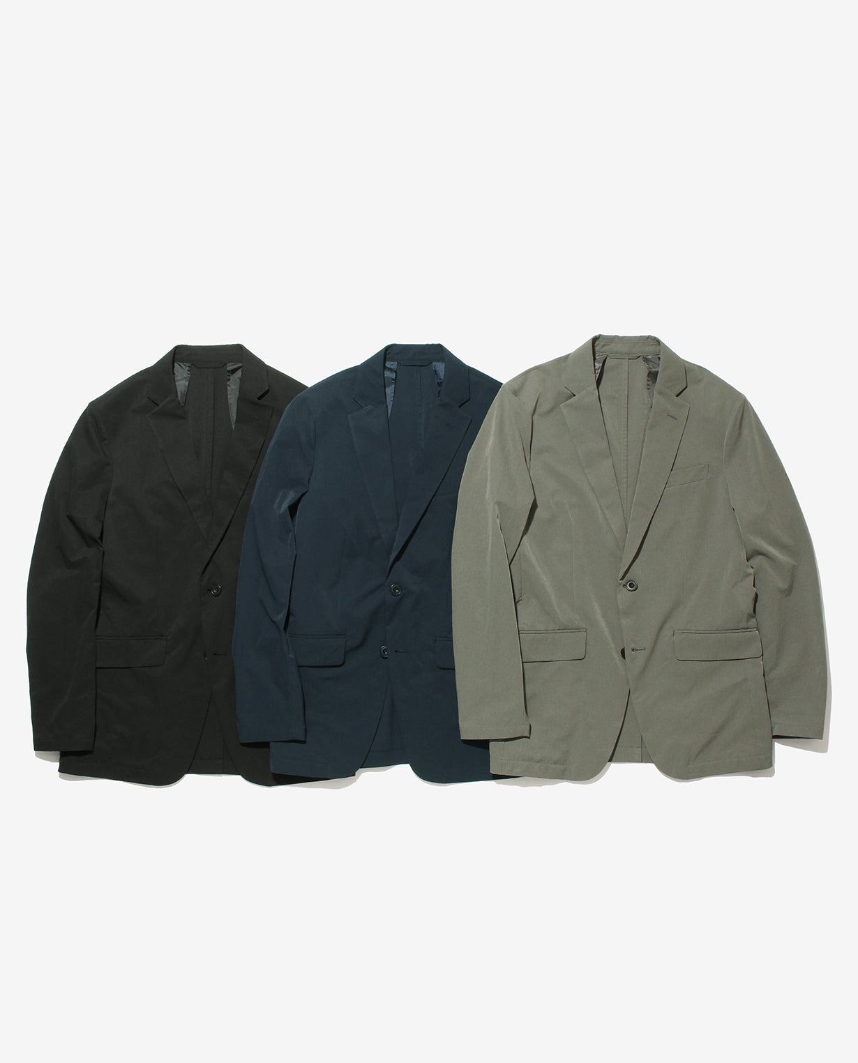 Carbon Navy ■ 002_L Vintage Stretch Tailored Single Jacket