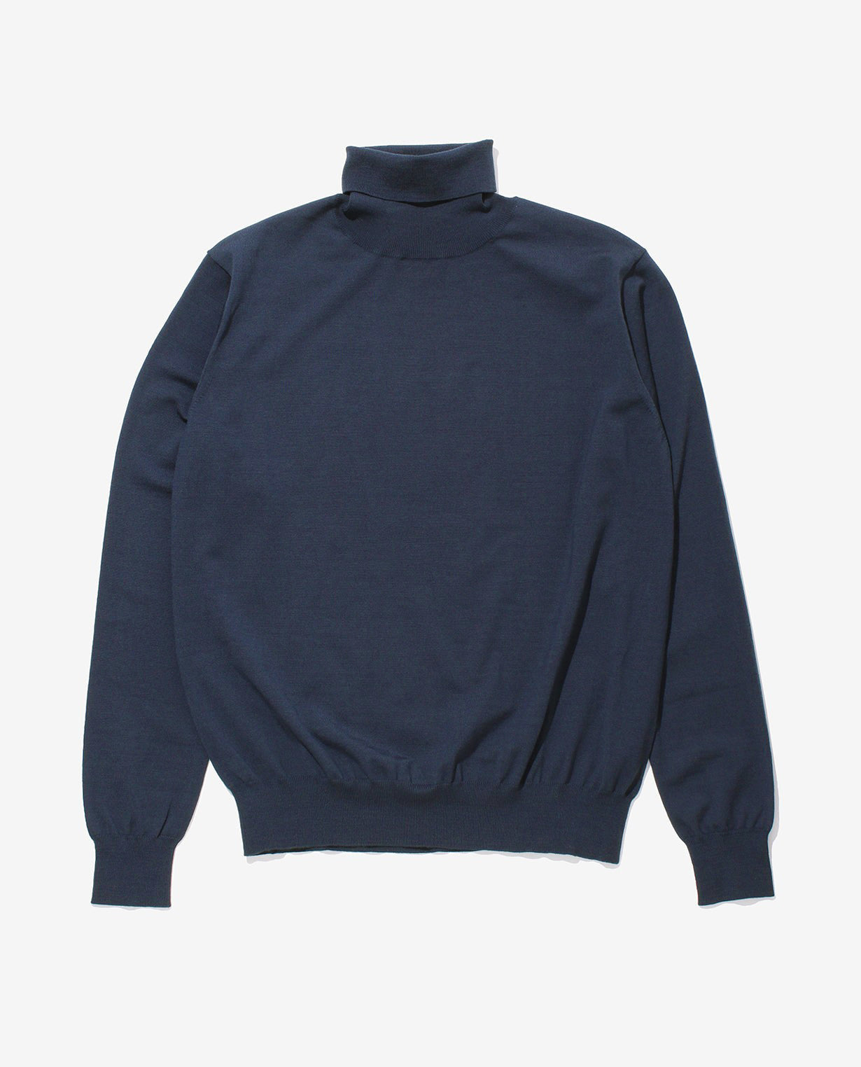 448_QX ANNUAL×K-3Bダブルネーム タートルネックセーター (ネイビー)