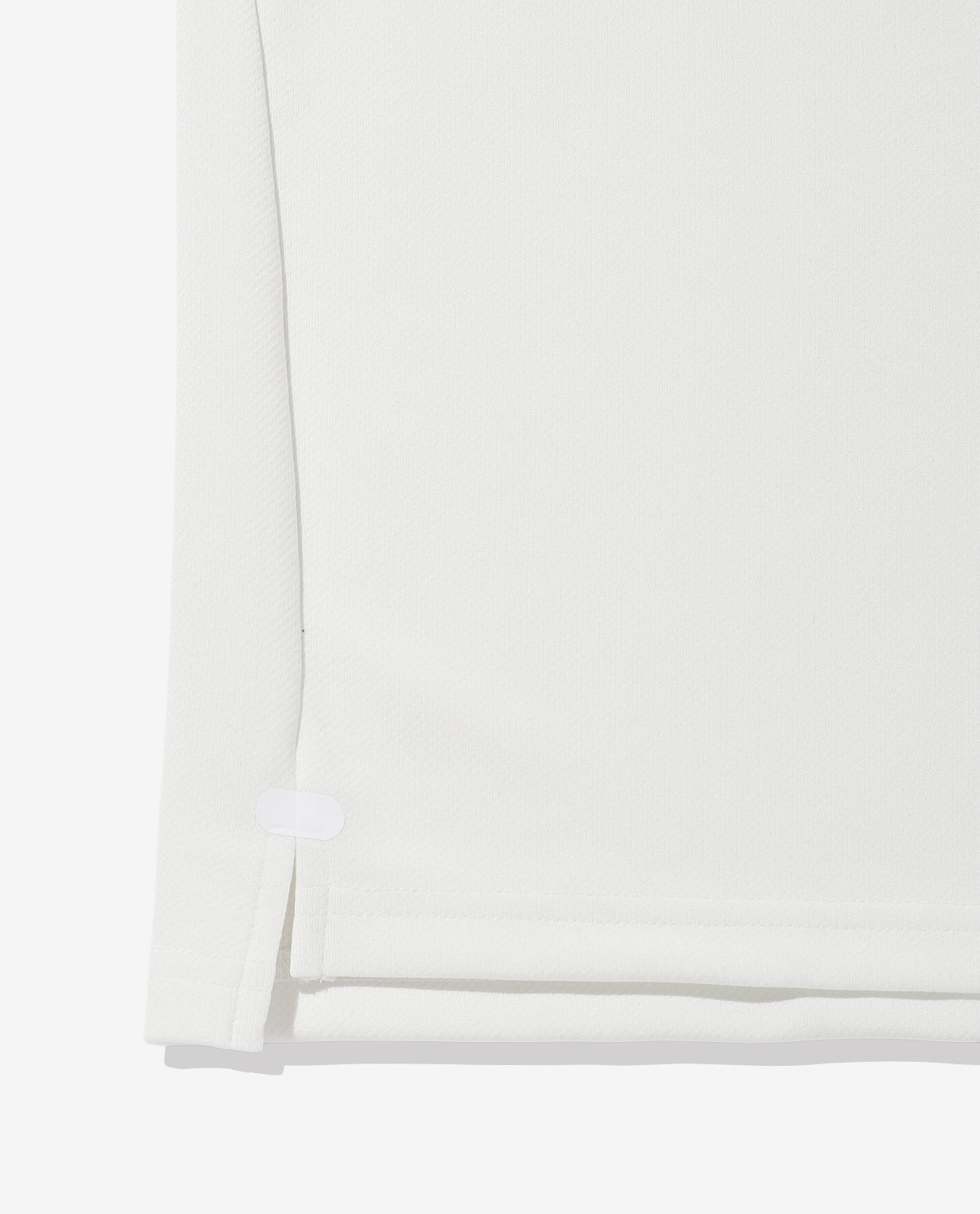 White x White ■ 0_302_G Mesh Short Sleeve Mock Neck