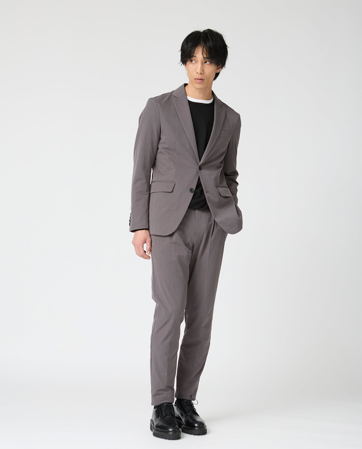 447_QX ANNUAL×K-3Bダブルネーム クルーネックセーター (ブラック)