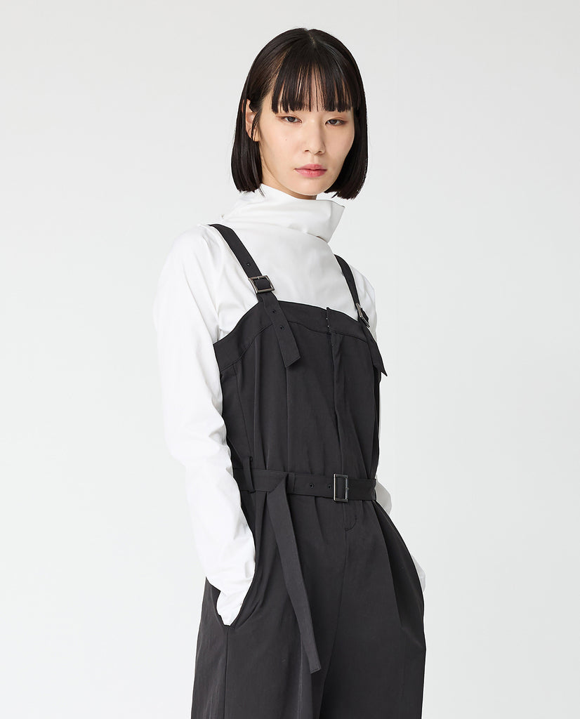 0207_L ヴィンテージストレッチサロペット (ブラック) – K-3B OFFICIAL