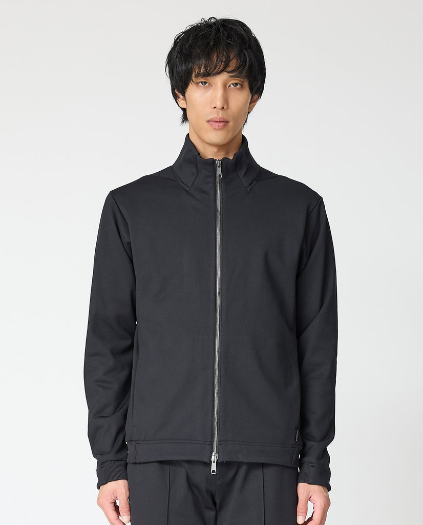 668_QX ウールダブルフェイス フルZIPトラックジャケット (ブラック