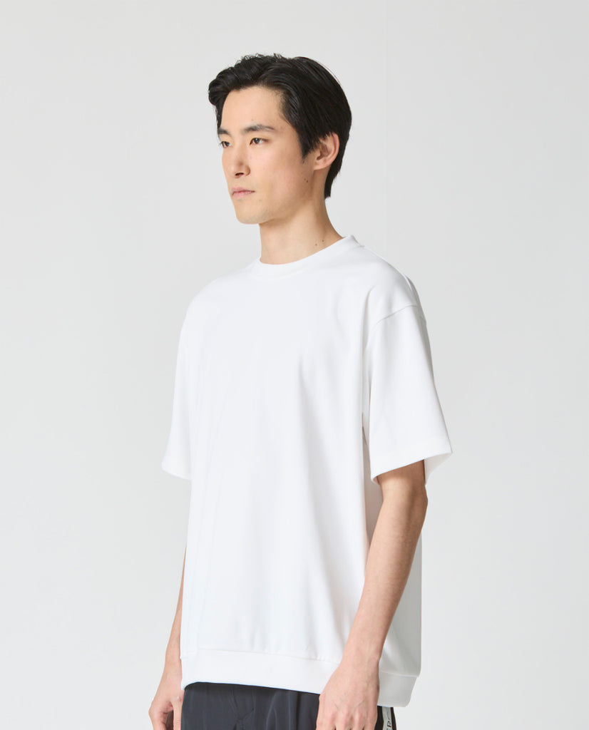351_KK 和紙糸オーバーサイズリブ付きTシャツ (スノーホワイト) – K-3B