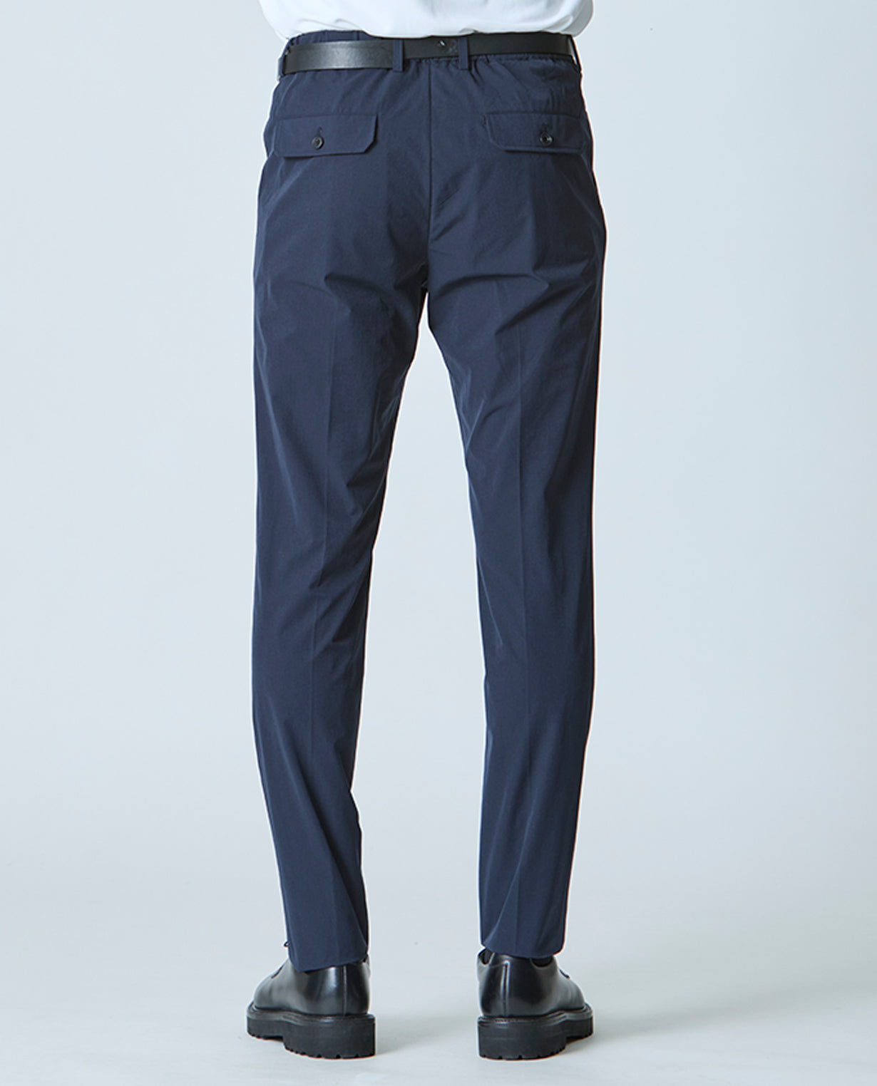 Carbon Navy ■ 177_L Vintage Stretch One-Tuck Tapered Pants