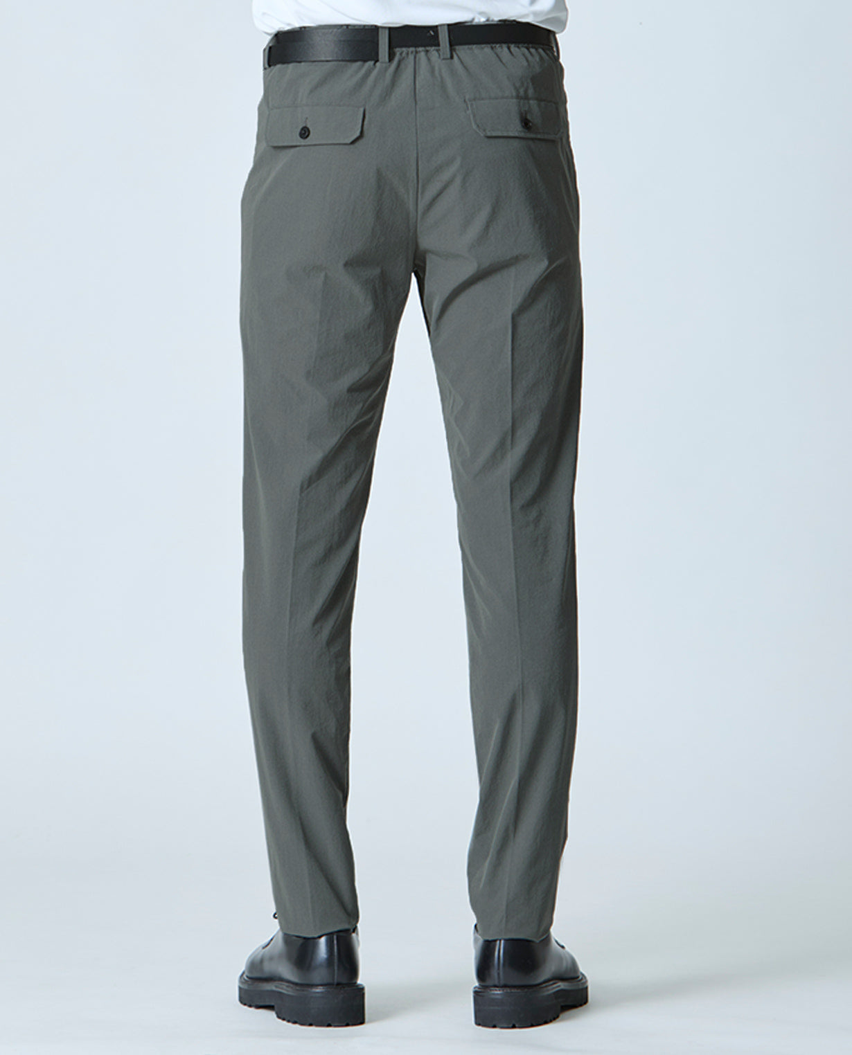 Steel Gray ■ 177_L Vintage Stretch One-Tuck Tapered Pants