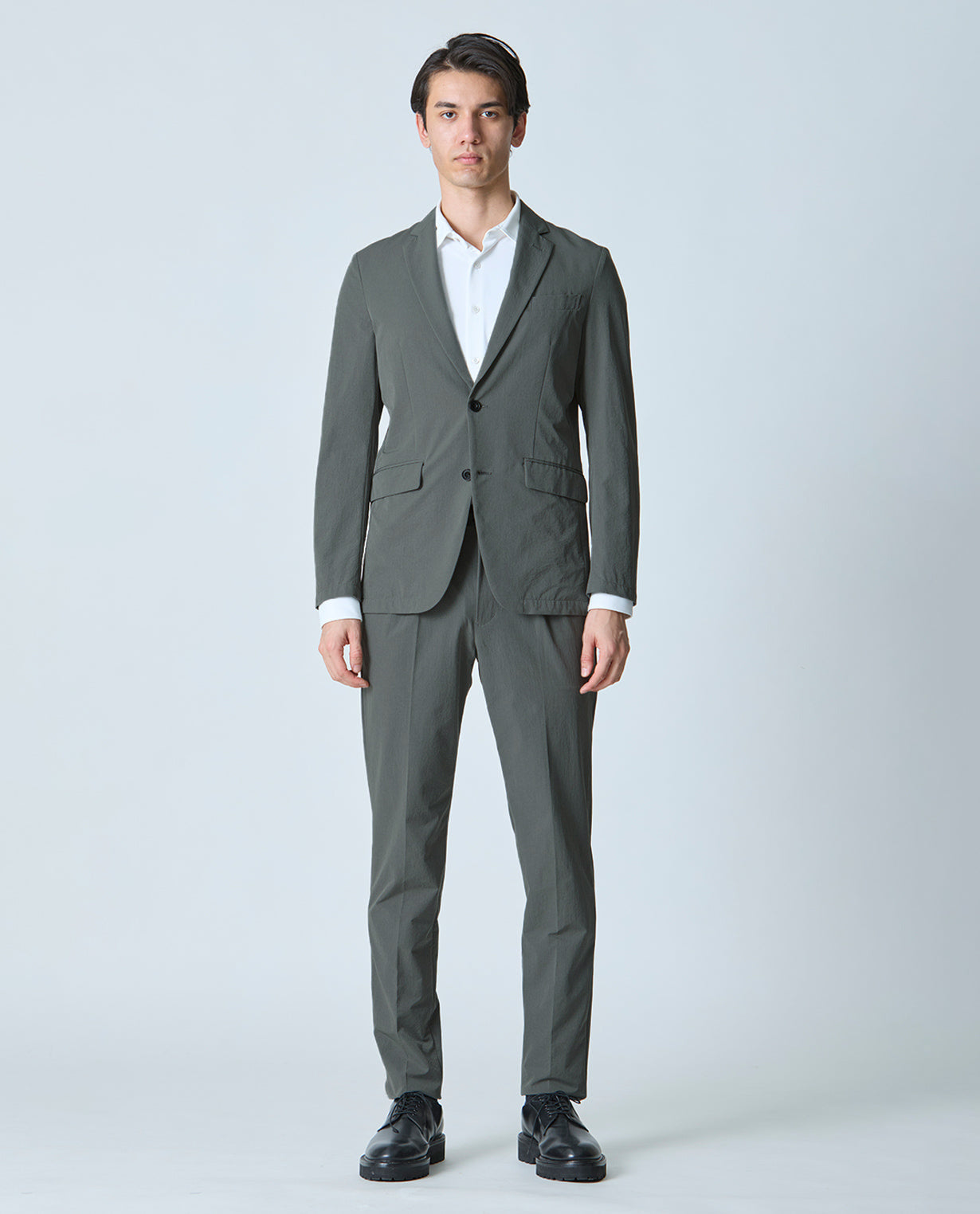 Steel Gray ■ 002_L Vintage Stretch Tailored Single Jacket