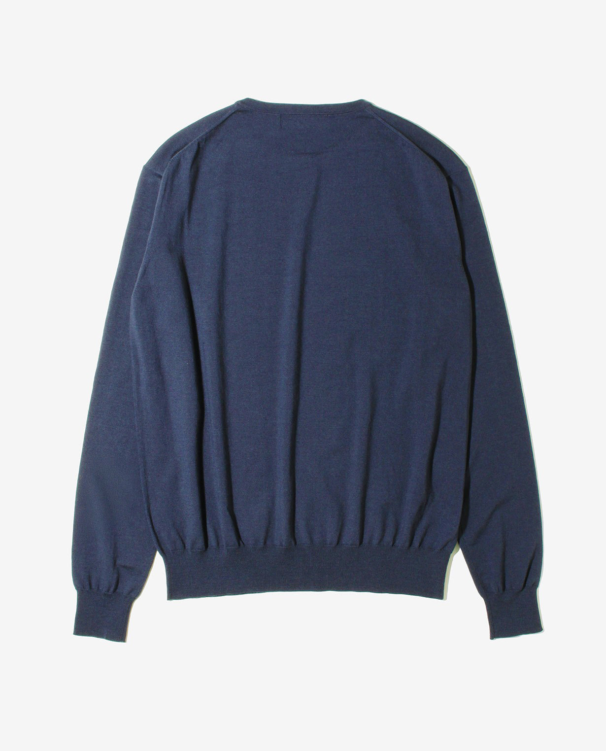 447_QX ANNUAL×K-3Bダブルネーム クルーネックセーター (ネイビー)