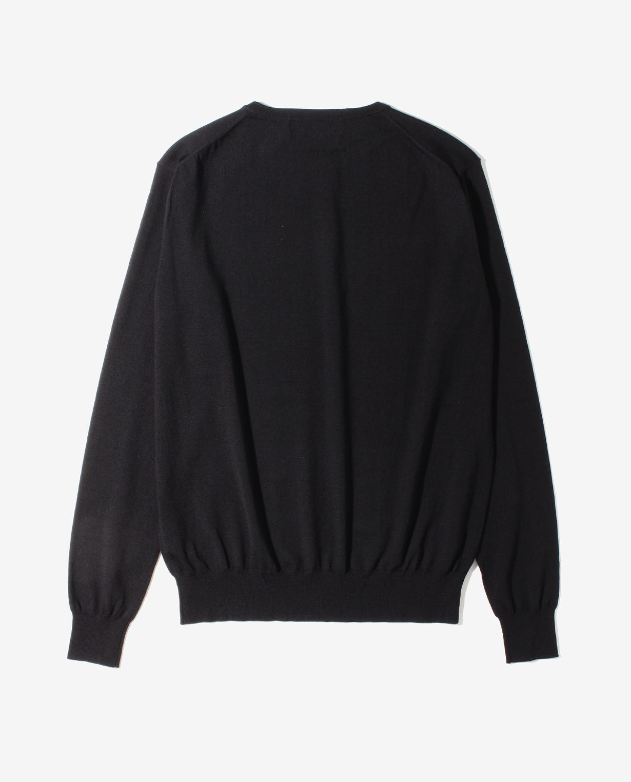 447_QX ANNUAL×K-3Bダブルネーム クルーネックセーター (ブラック)