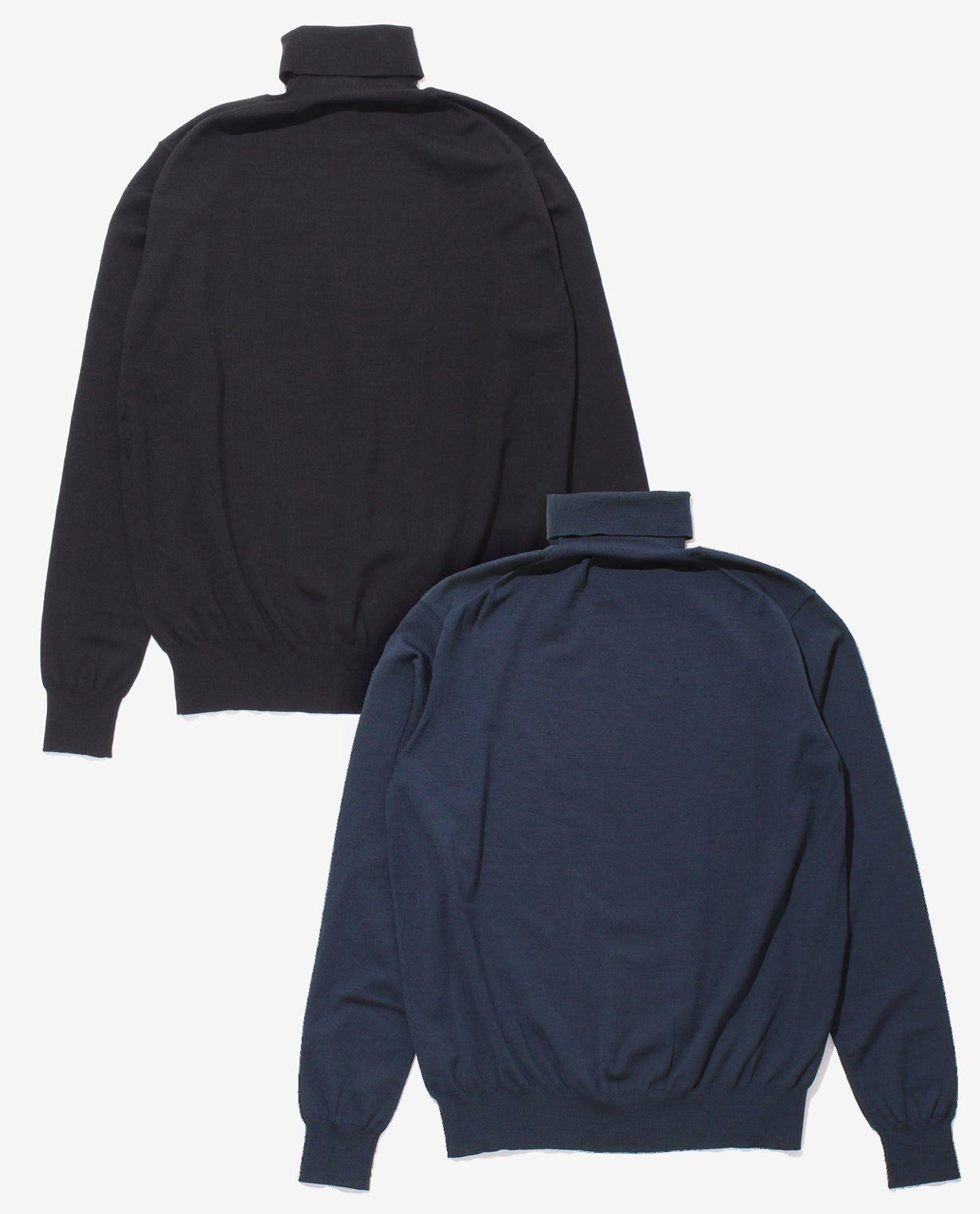 448_QX ANNUAL×K-3Bダブルネーム タートルネックセーター (ネイビー)