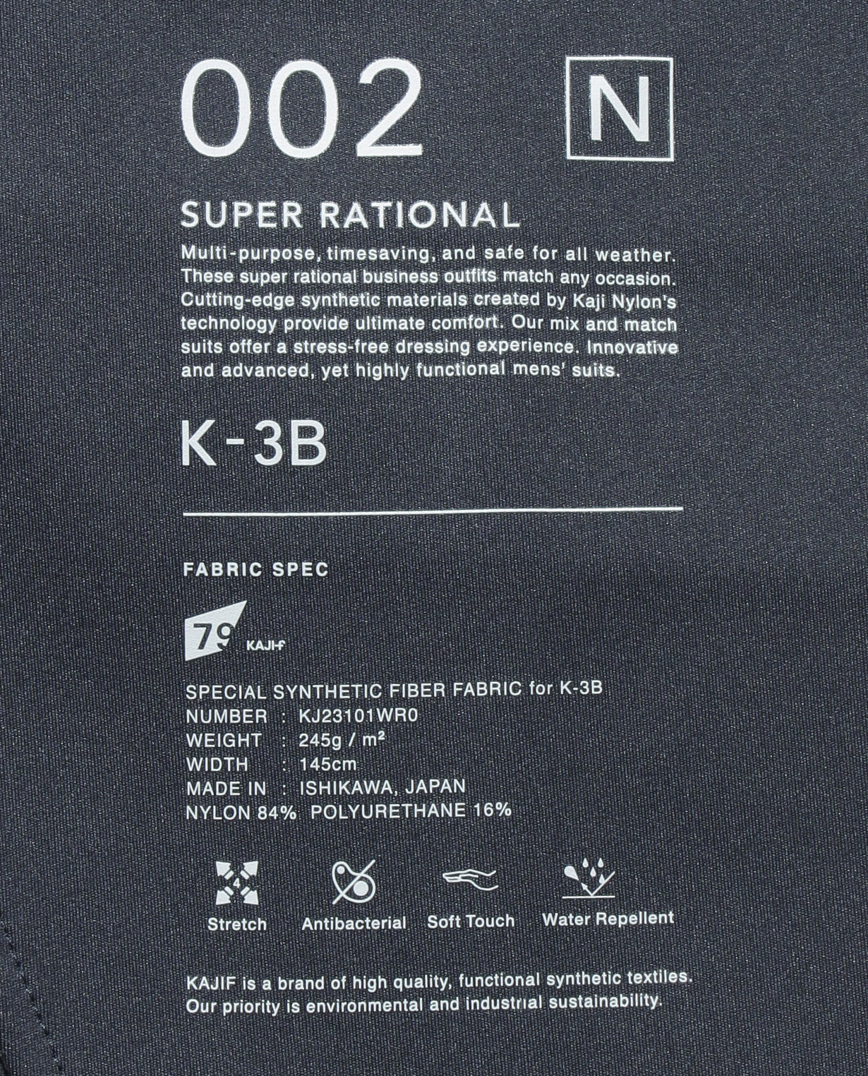Carbon Navy ■ 002_N 24HR-WEARABLE Tailored Jacket