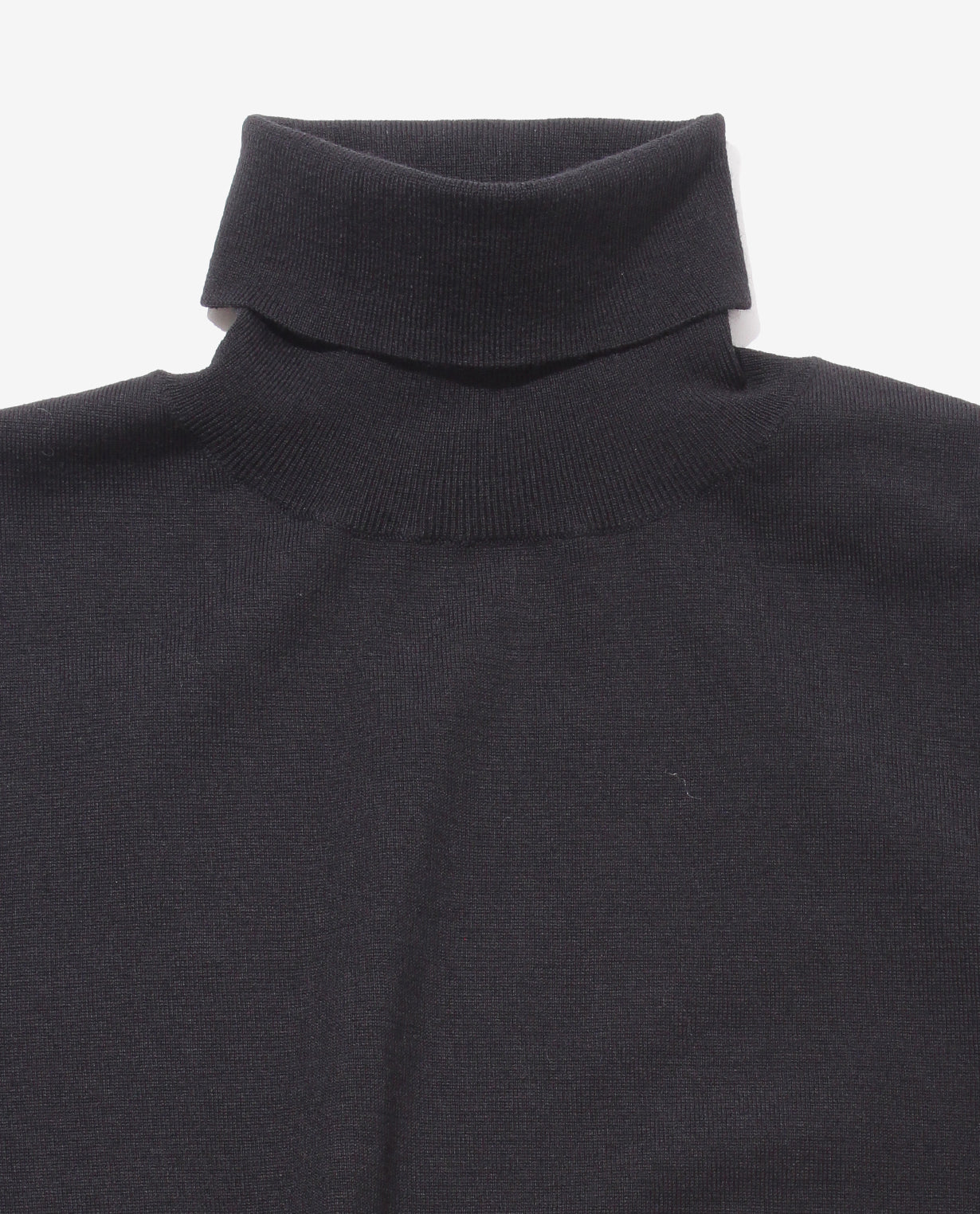 448_QX ANNUAL×K-3Bダブルネーム タートルネックセーター (ブラック)