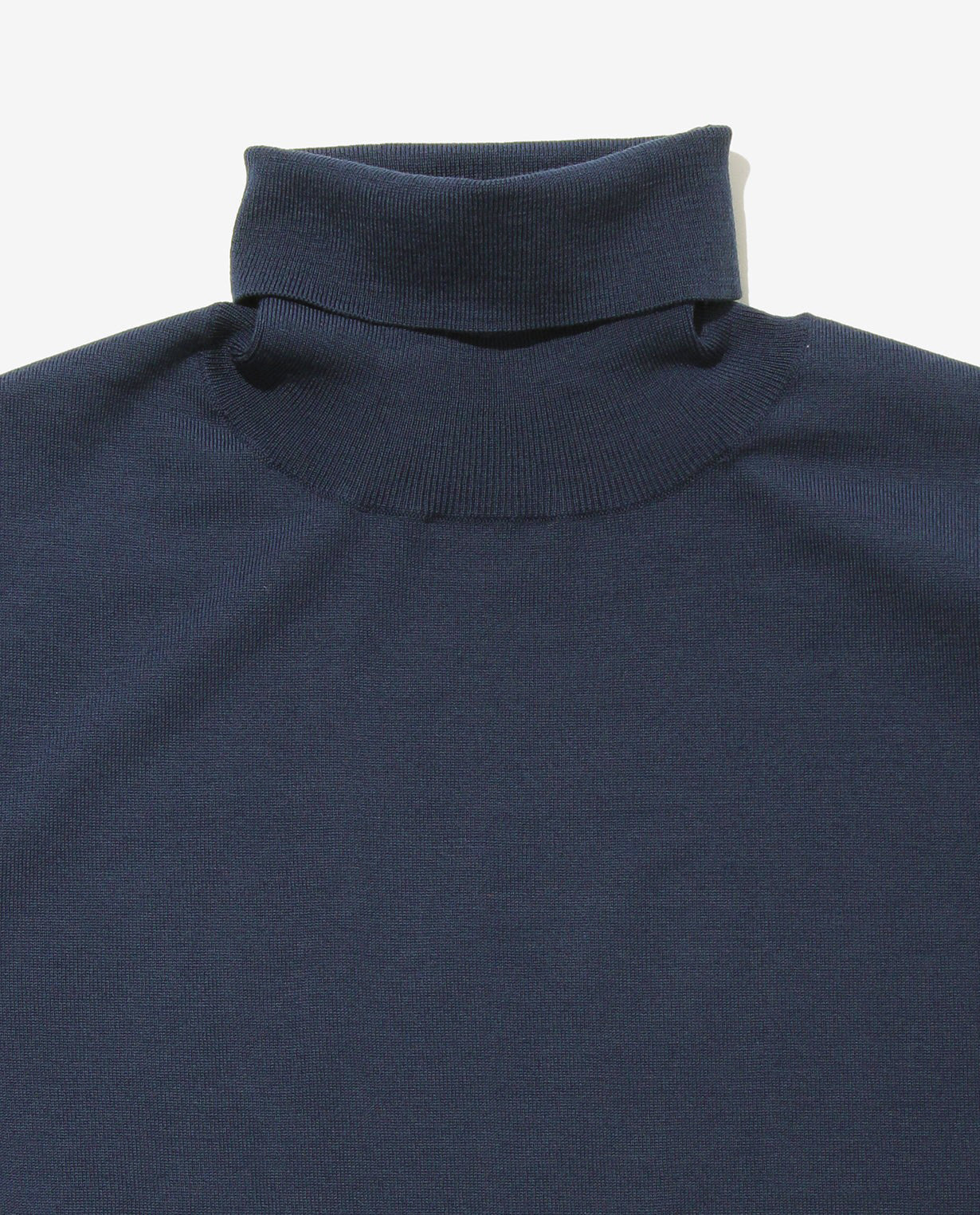 448_QX ANNUAL×K-3Bダブルネーム タートルネックセーター (ネイビー)