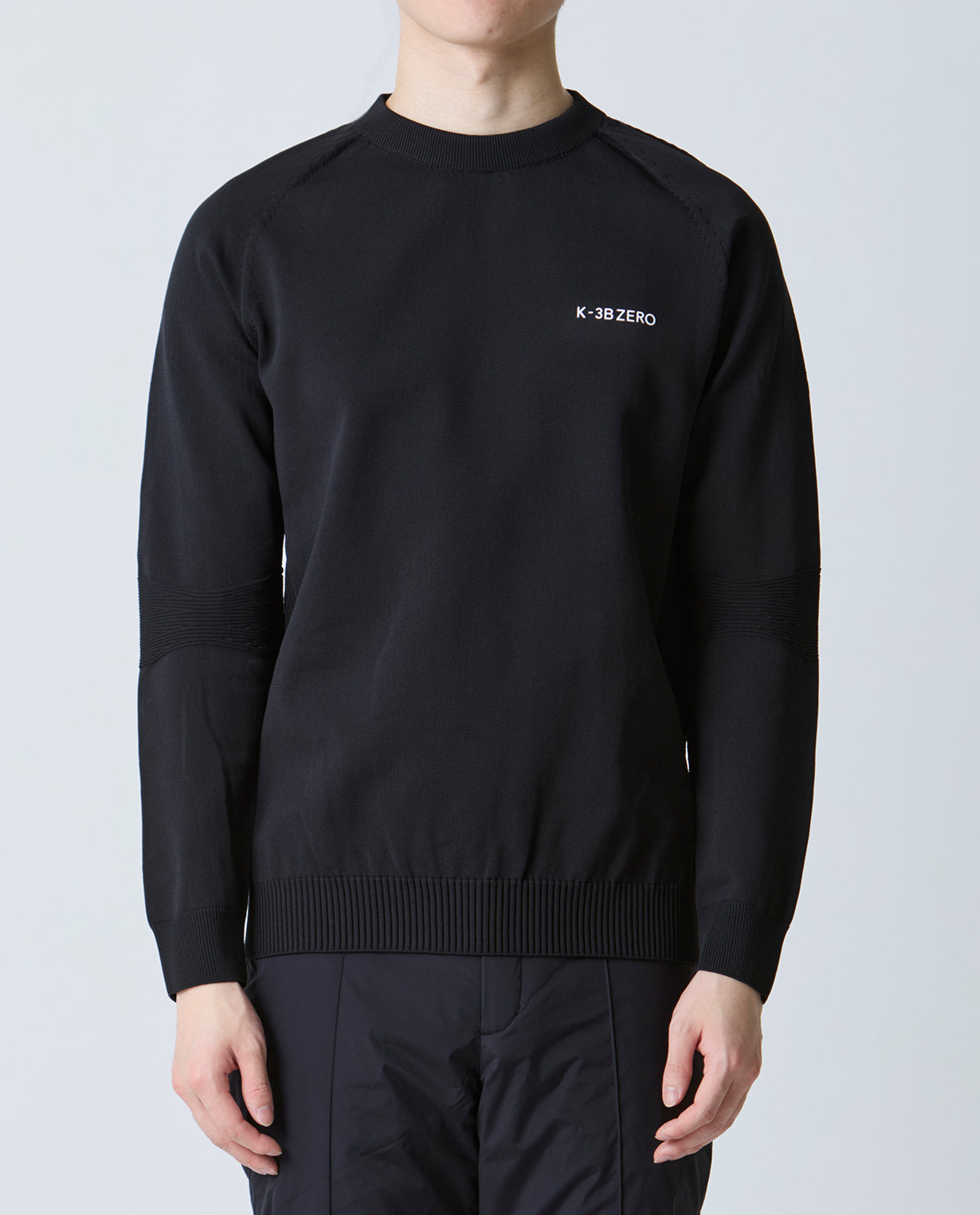Black ■ 0_440_QY Washable lightweight crew neck sweater