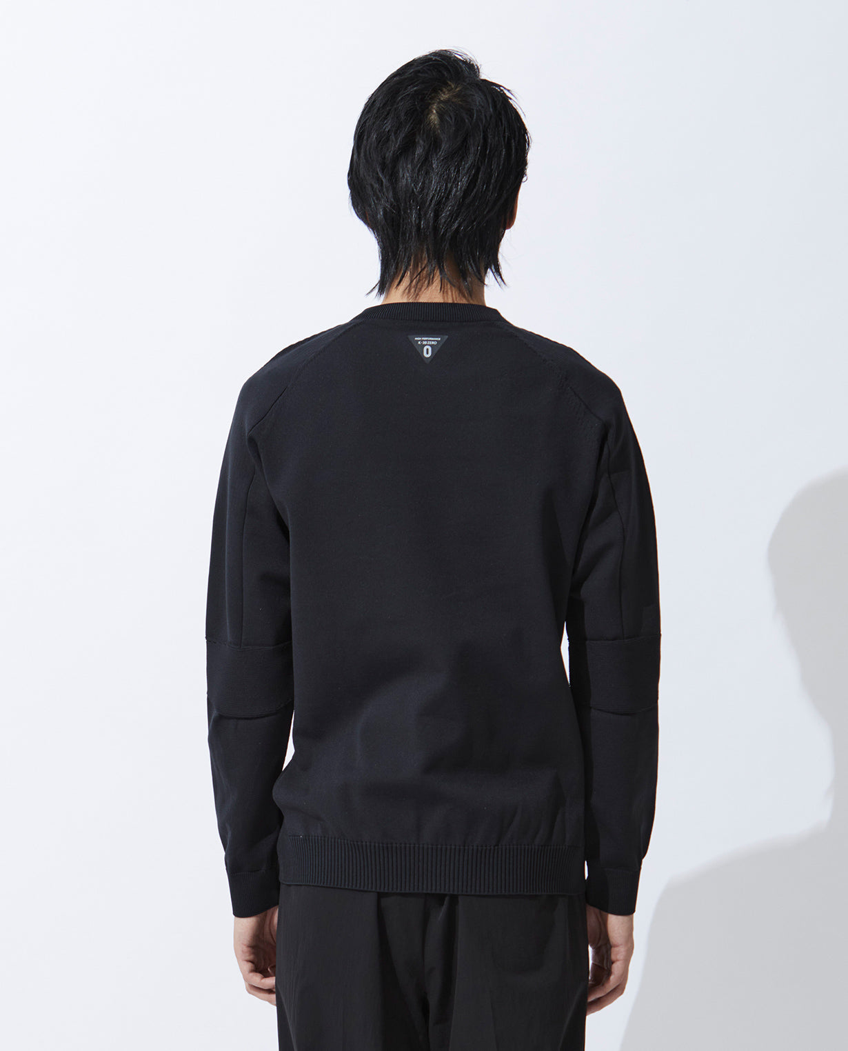 Black ■ 0_440_QY Washable lightweight crew neck sweater