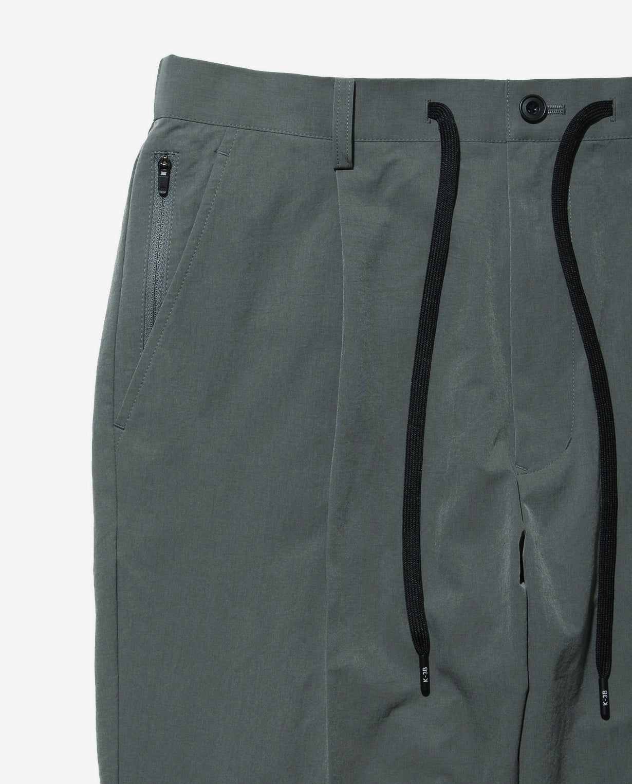 Steel Gray ■ 177_L Vintage Stretch One-Tuck Tapered Pants