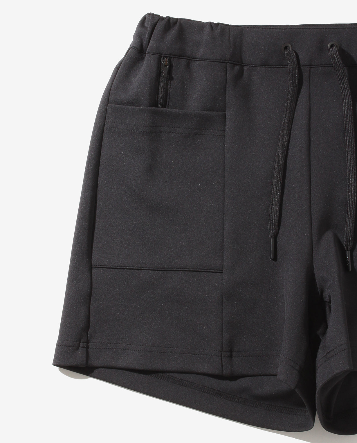 Black ■ 0_1004_D Cardboard knit shorts