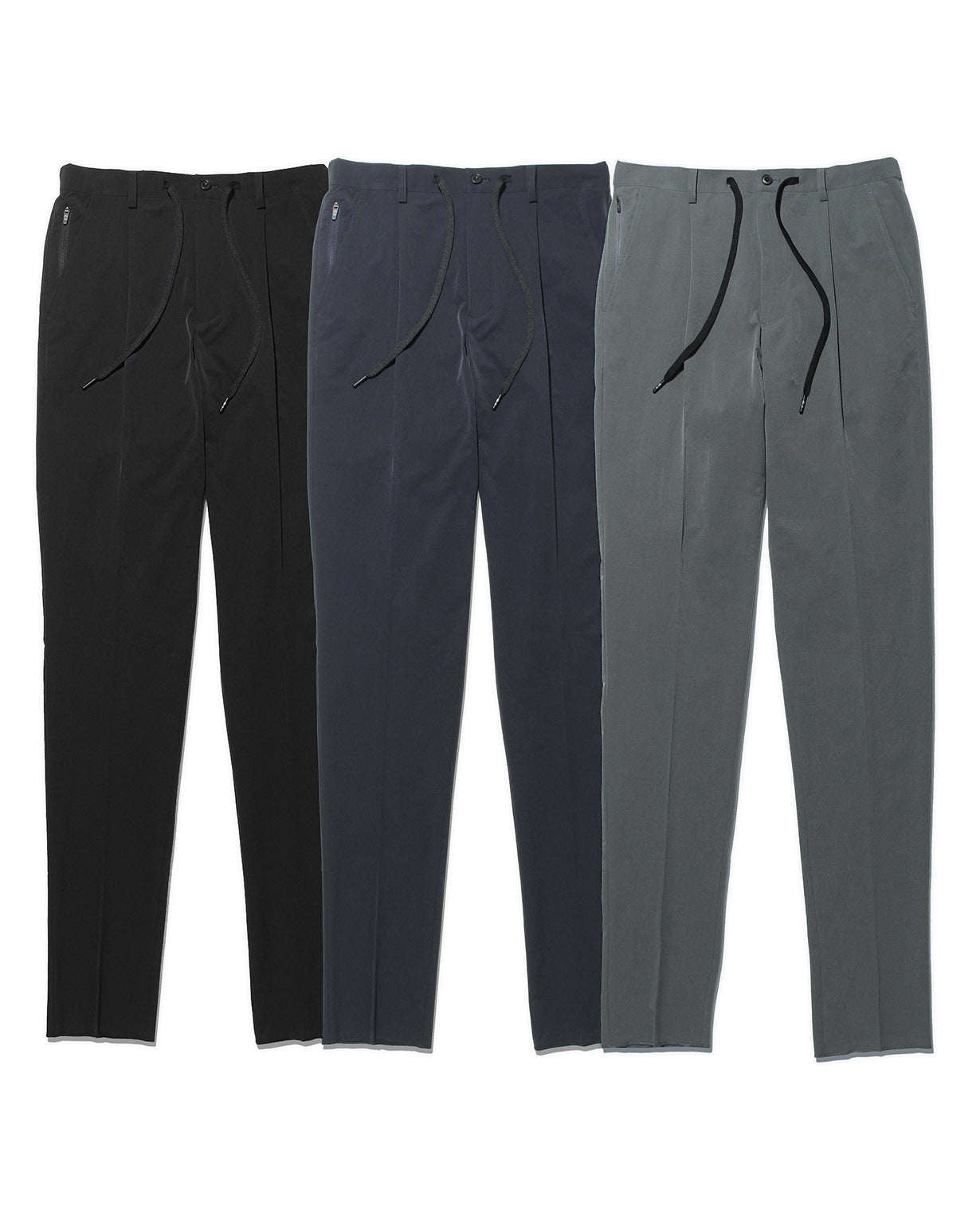 Steel Gray ■ 177_L Vintage Stretch One-Tuck Tapered Pants