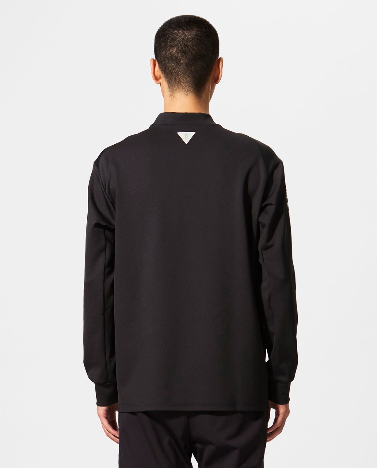 Black x Black ■0_305_DG "2D Cardboard Knit" Long Sleeve Mock Neck