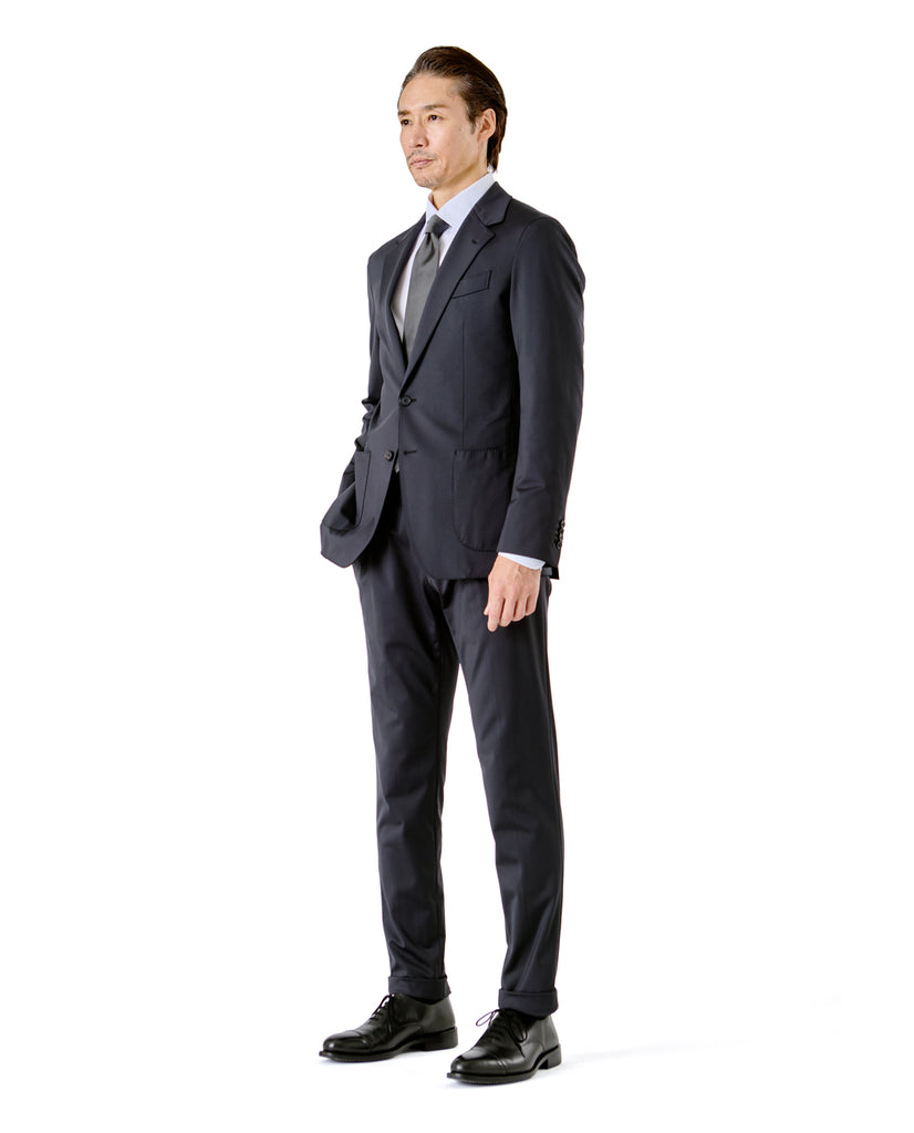 トルネードマート シワ加工 テーラードジャケット L 近年 2B ブラック TORNADO MART∴背抜き仕立て2Bジャケット / TORNADO MART