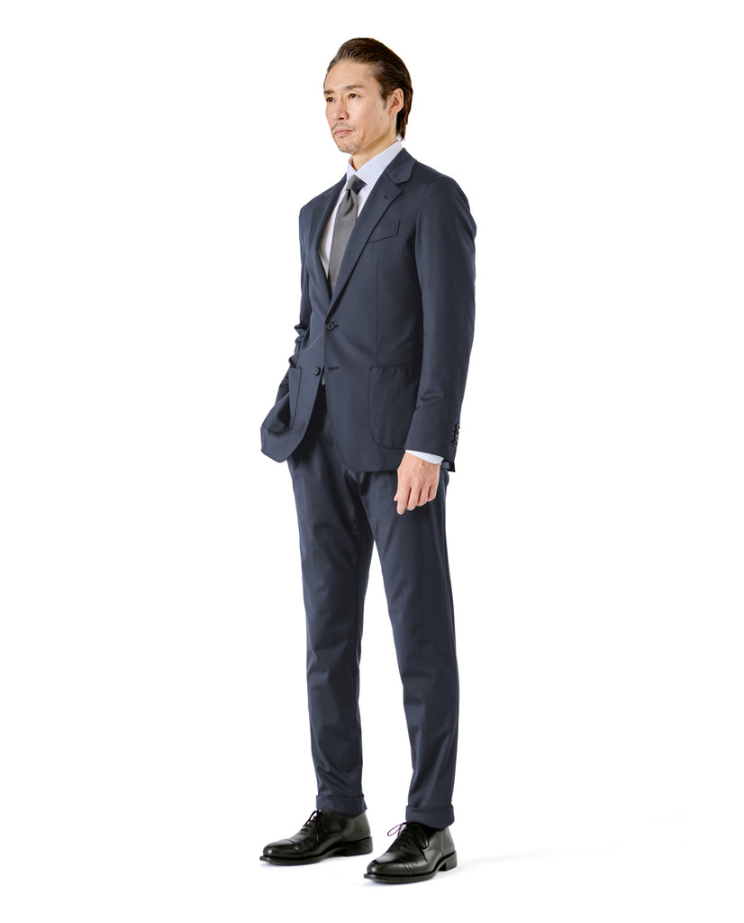 ánuans ネイビー　テーラードジャケット M アニュアンス anuans セミダブルテーラードジャケット （NAVY