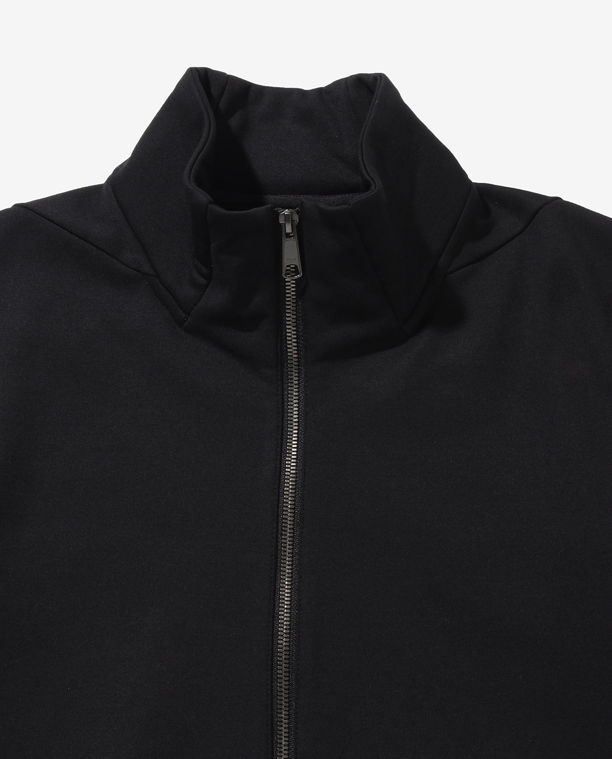 Black ■ 668_QX Wool double face full zip track jacket