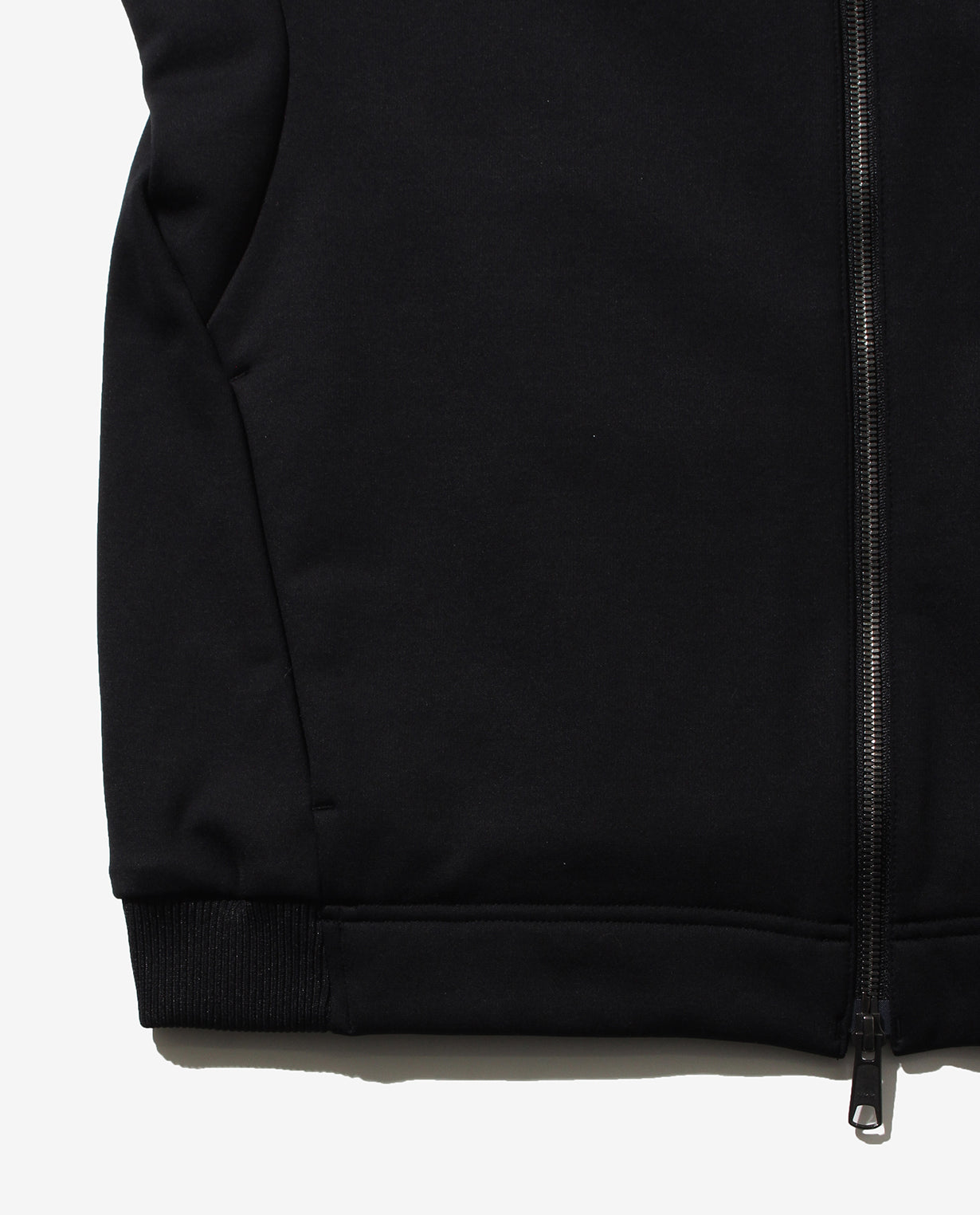 Black ■ 668_QX Wool double face full zip track jacket