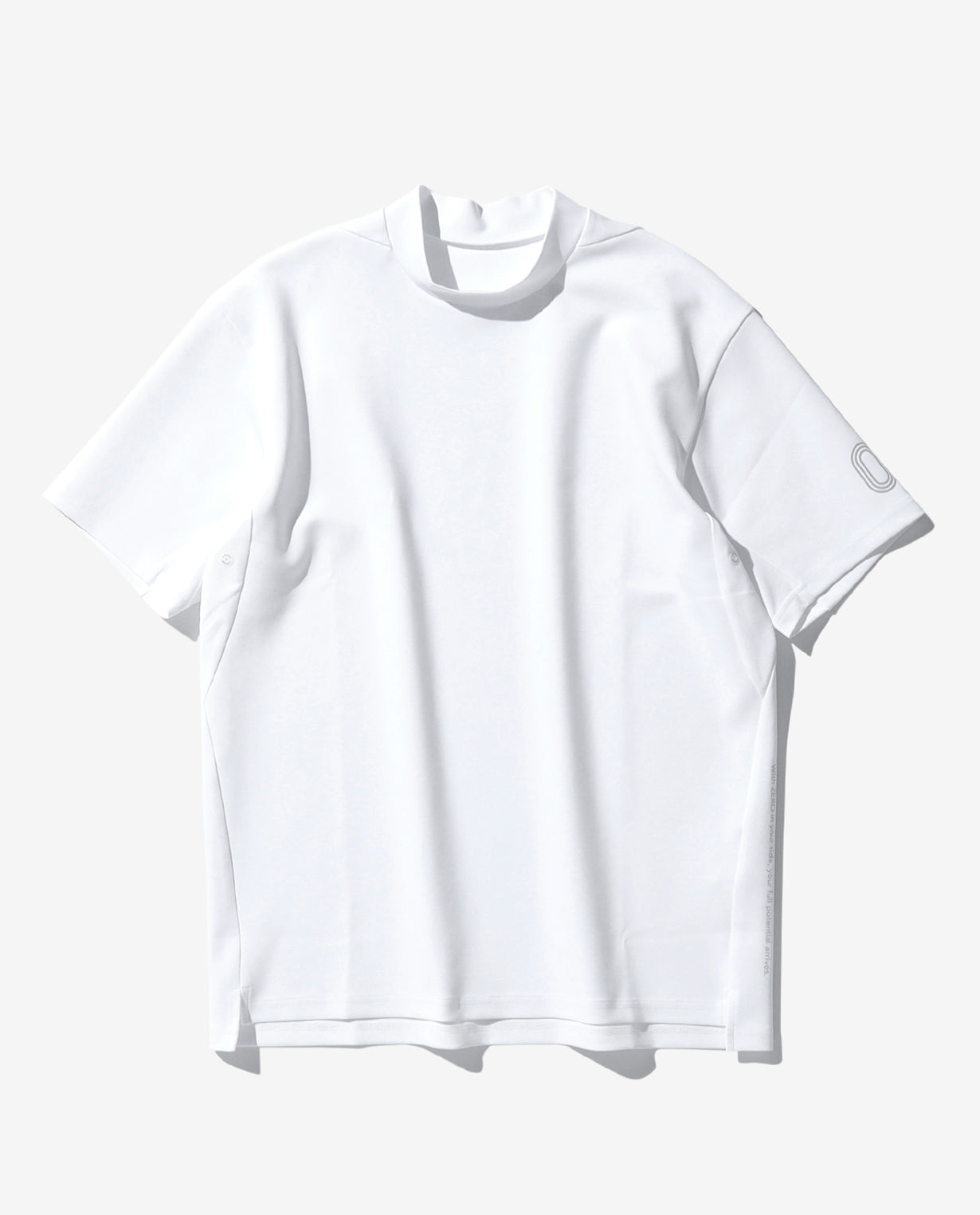 White ■ 0_302_D Cardboard short-sleeved mock neck T-shirt