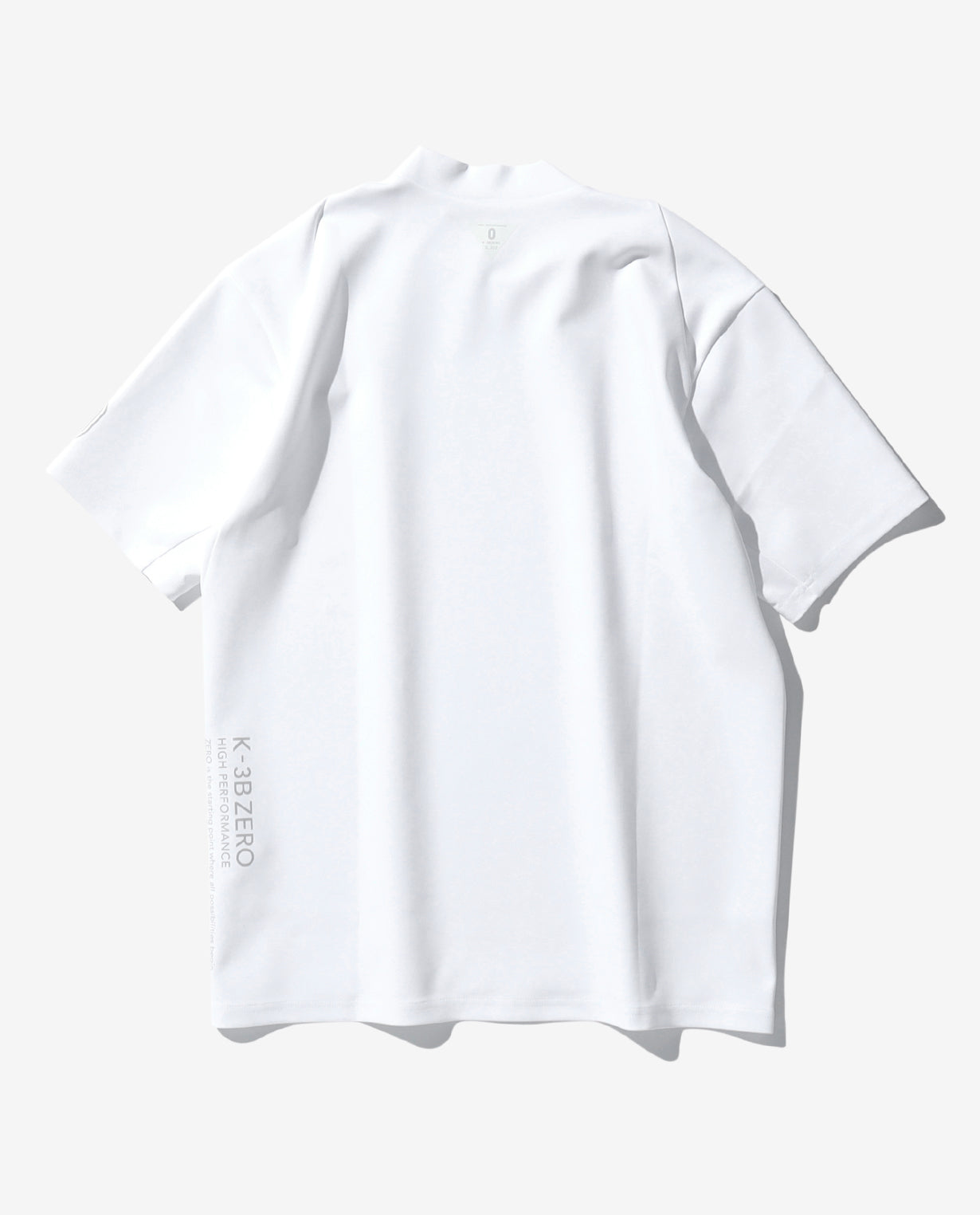 White ■ 0_302_D Cardboard short-sleeved mock neck T-shirt