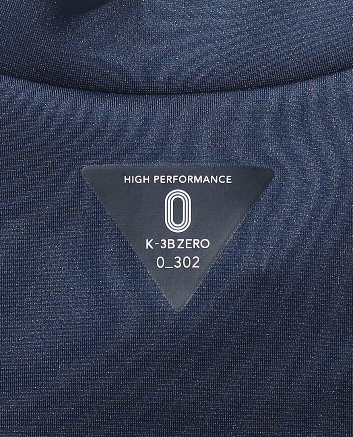 Carbon Navy ■0_302_D Cardboard short sleeve mock neck T-shirt
