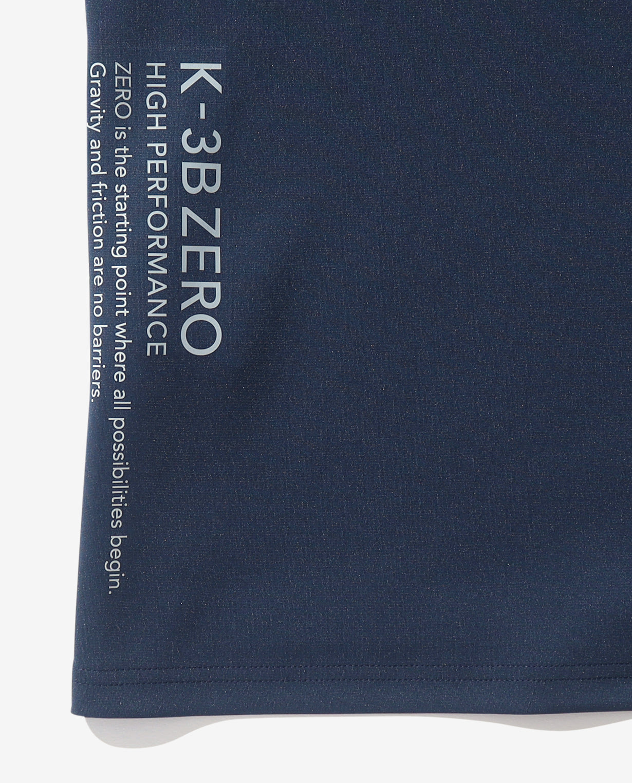 Carbon Navy ■0_302_D Cardboard short sleeve mock neck T-shirt
