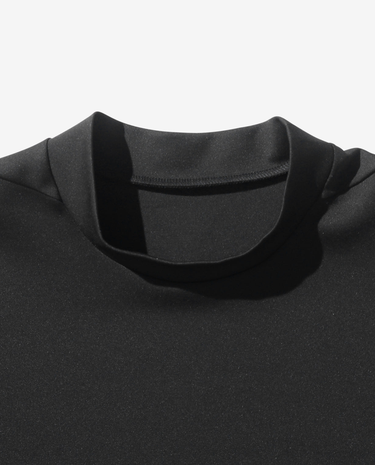 Black ■ 0_302_D Cardboard short-sleeved mock neck T-shirt