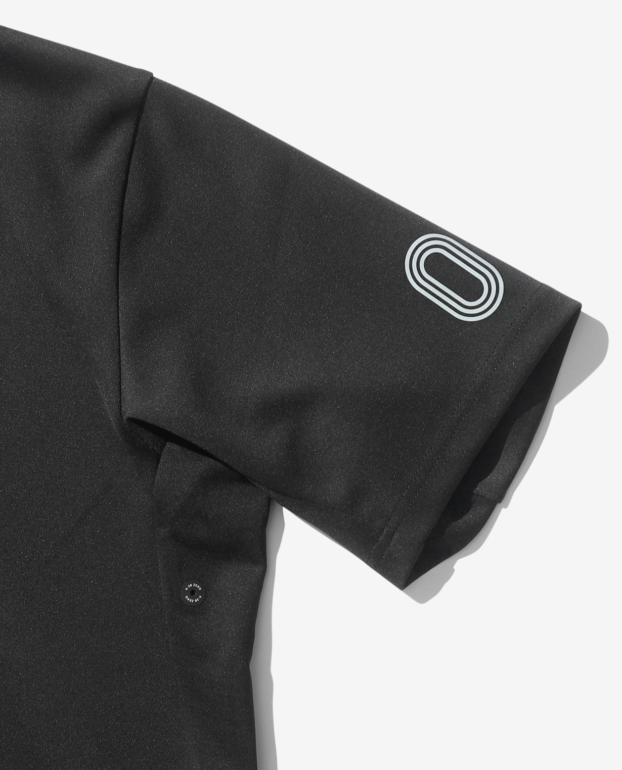 Black ■ 0_302_D Cardboard short-sleeved mock neck T-shirt