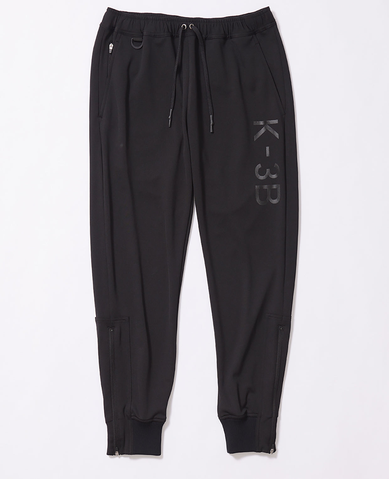 Black x Black ■ 115_G Recycled Yarn Mesh Graphic Jogger Pants