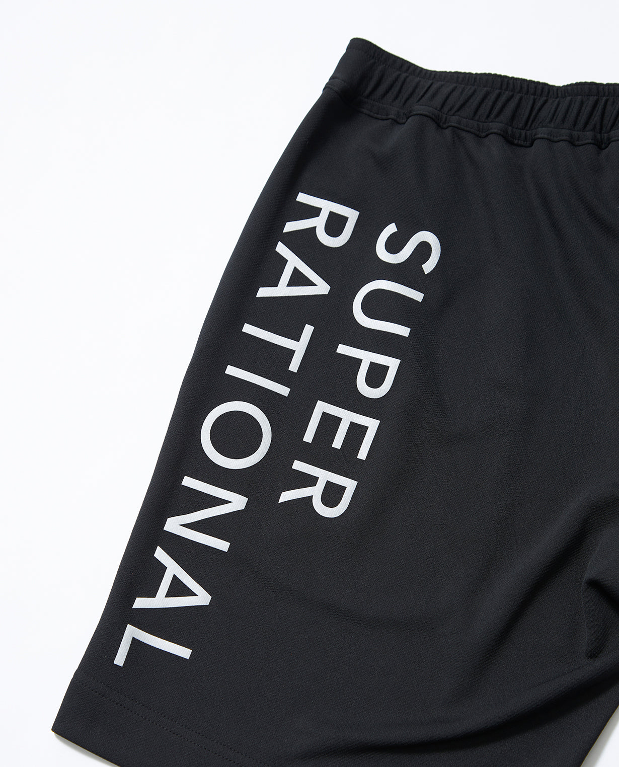 Black x White 110G Recycled Yarn Mesh Graphic Shorts