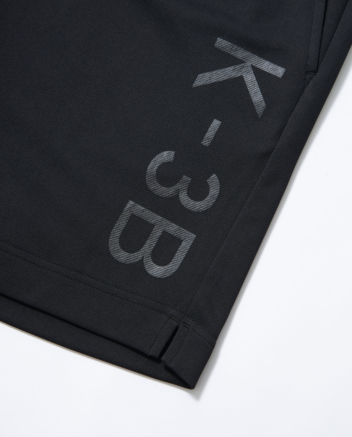 Black x Black 110G Recycled Yarn Mesh Graphic Shorts