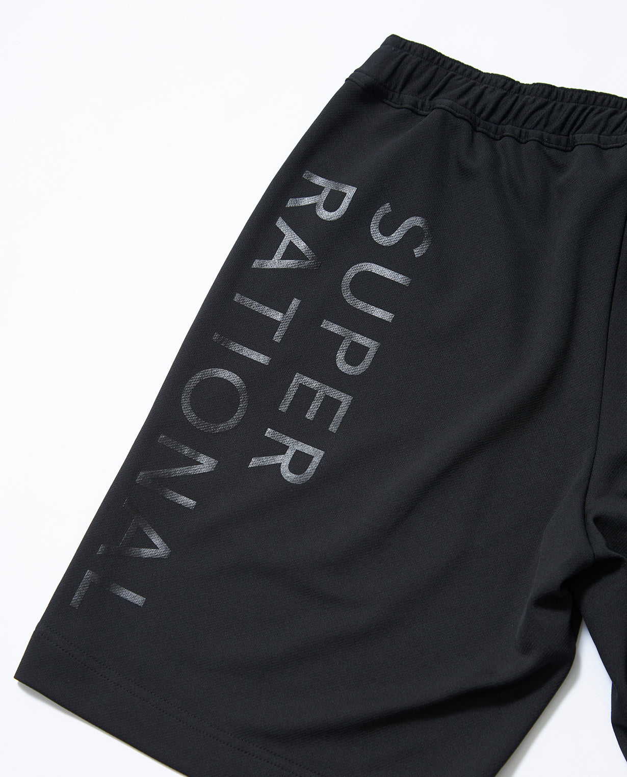 Black x Black 110G Recycled Yarn Mesh Graphic Shorts