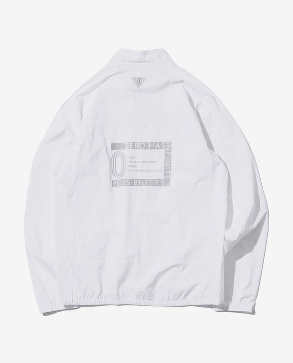 White ■ 0_042_R_IG Graphic Active Light Shell Stand Collar Blouson