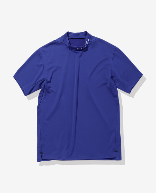 Cobalt Blue ■ 0_302_G Mesh Short Sleeve Mock Neck