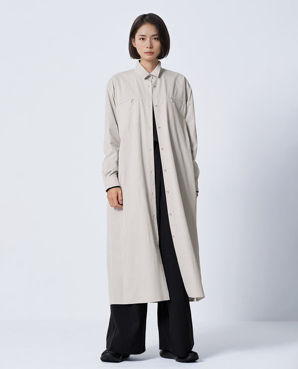 Stone Gray ■ 0205_L Vintage Stretch Shirt Dress